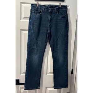 Levi's 514 Mens Blue Jeans W36 L32 MidRise Regular Fit Straight Zip Fly PreOwned